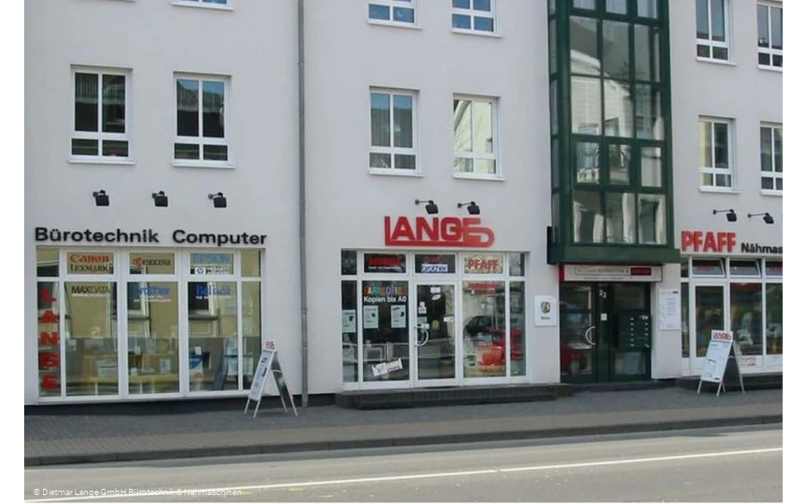 Lange Bürotechnik & Nähmaschinen - Außenansicht